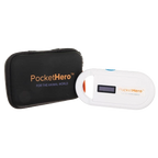 Pocket Hero™ ISO Microchip Scanner,"Handheld scanner with black zip case"