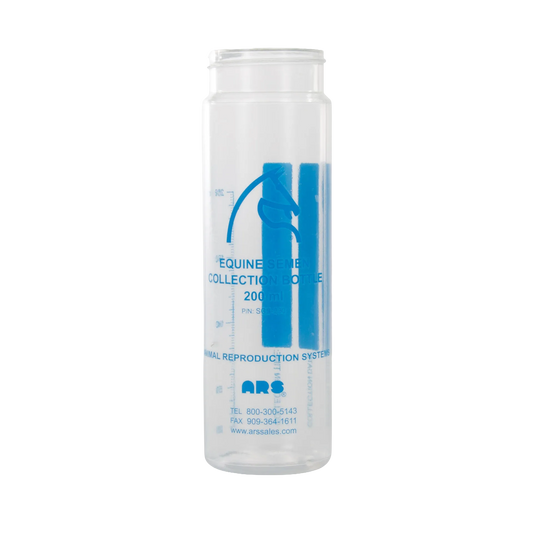 ARS Colorado Collection Bottle,"Clear cylindrical bottle with blue measurement markings"