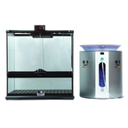 Puppywarmer® Puppy Incubator,"Glass incubator with digital display and separate humidifier unit"