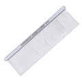 Aaronco 5"" Honeycomb Show Ring","Fine-tooth metal comb with white handle"