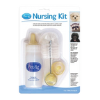 PetAg® Nursing Kits,"Bottle with nipple, syringe, and yellow feeding attachments in blister pack"