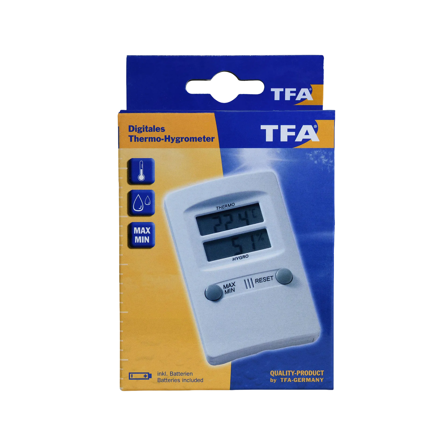 Basic Whelping/Queening Area Bundle,"Boxed digital thermo-hygrometer with display and buttons"