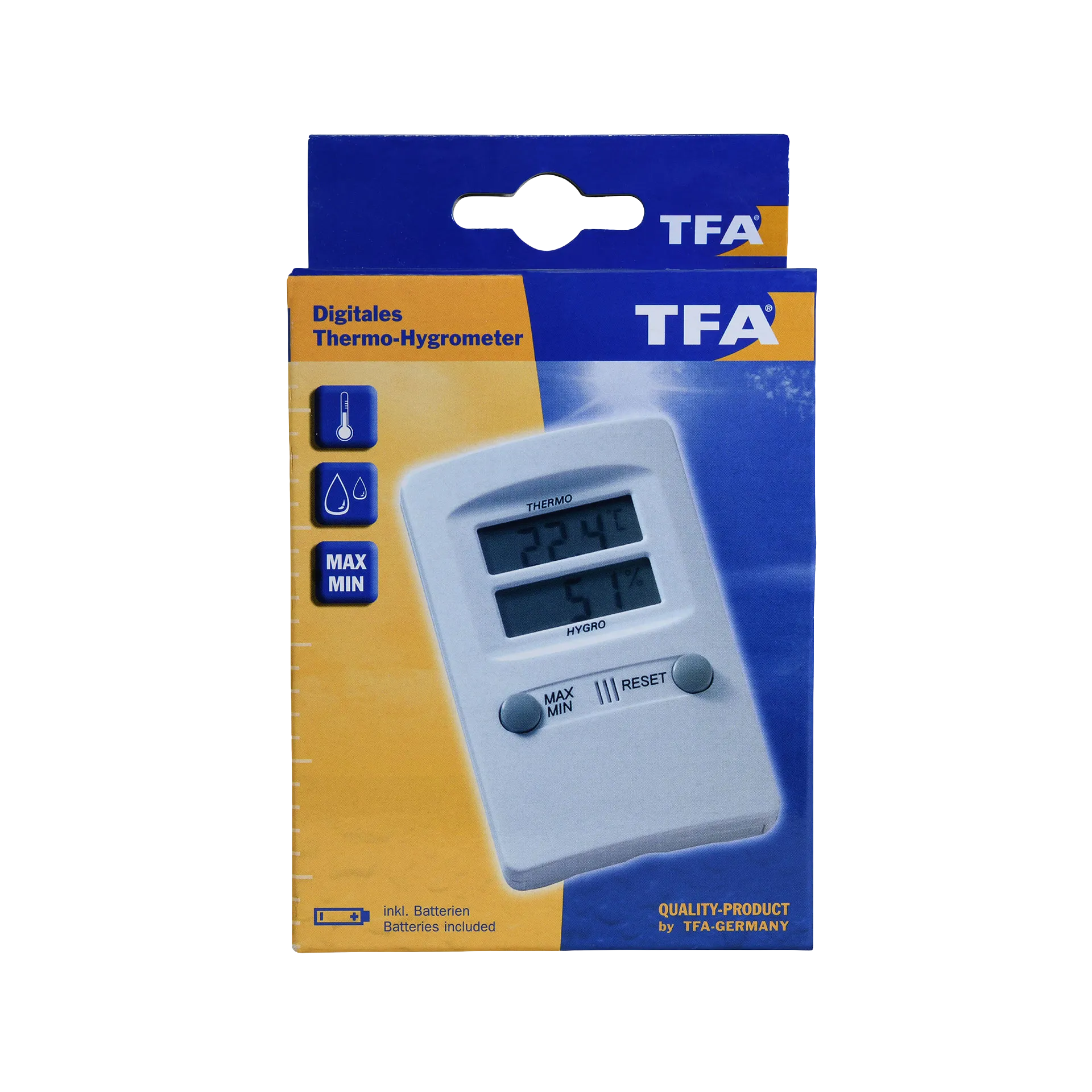 Basic Whelping/Queening Area Bundle,"Boxed digital thermo-hygrometer with display and buttons"