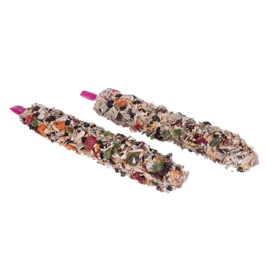 Smakers Treat Sticks,"Two seed-coated treat sticks with pink ends"