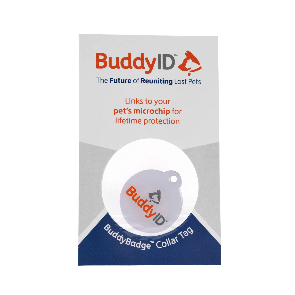 Deluxe Kitten Vaccination and Microchip Bundle,"Packaged round collar tag in blister card"