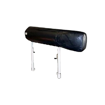 Equine Breeding Phantom 2 Leg,"Black cylindrical padded phantom with two metal legs"