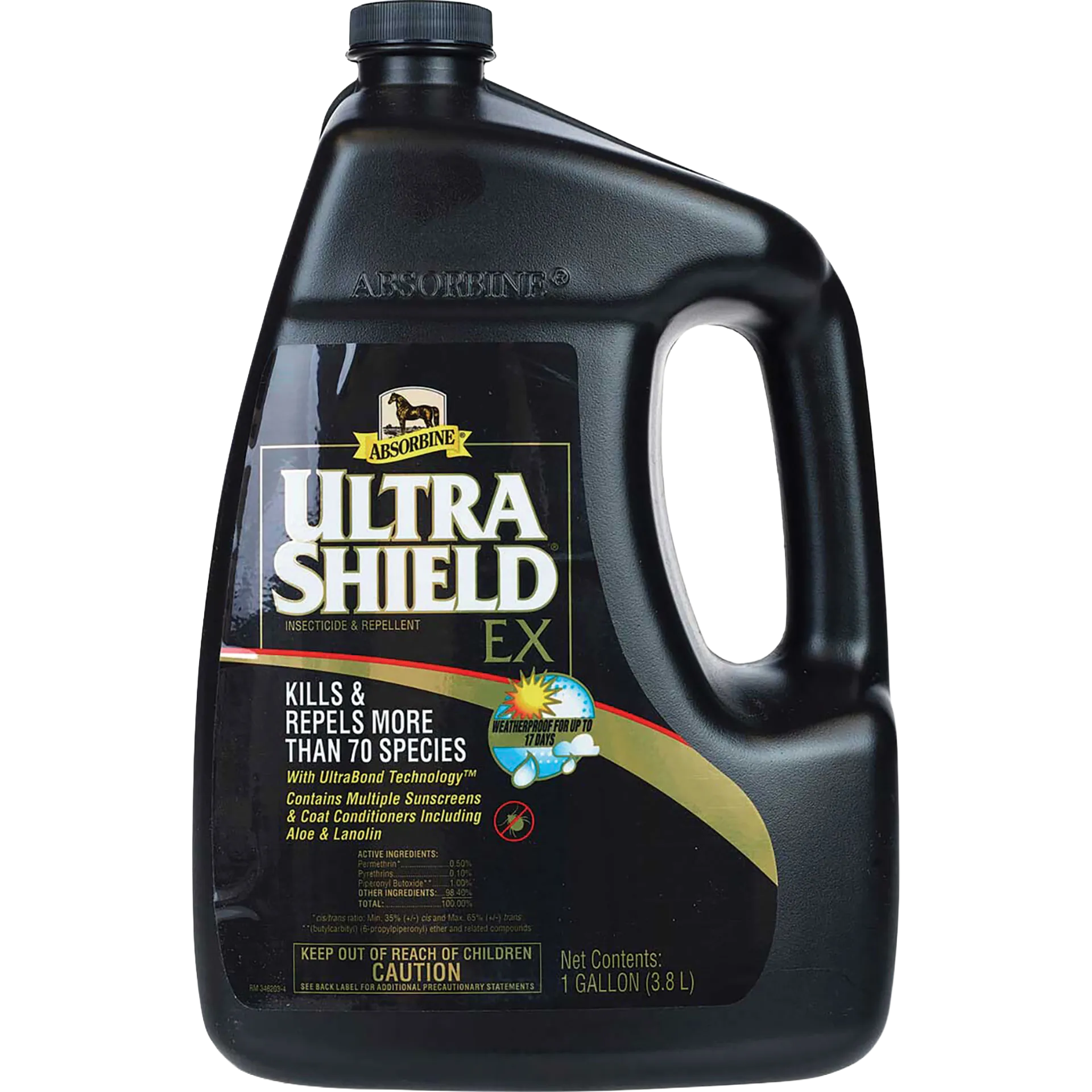 UltraShield® EX Insecticide & Repellent,"Black gallon jug with handle and screw cap"