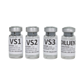ABT Equine Vitrification Kit,"Four clear labeled vials with silver caps"