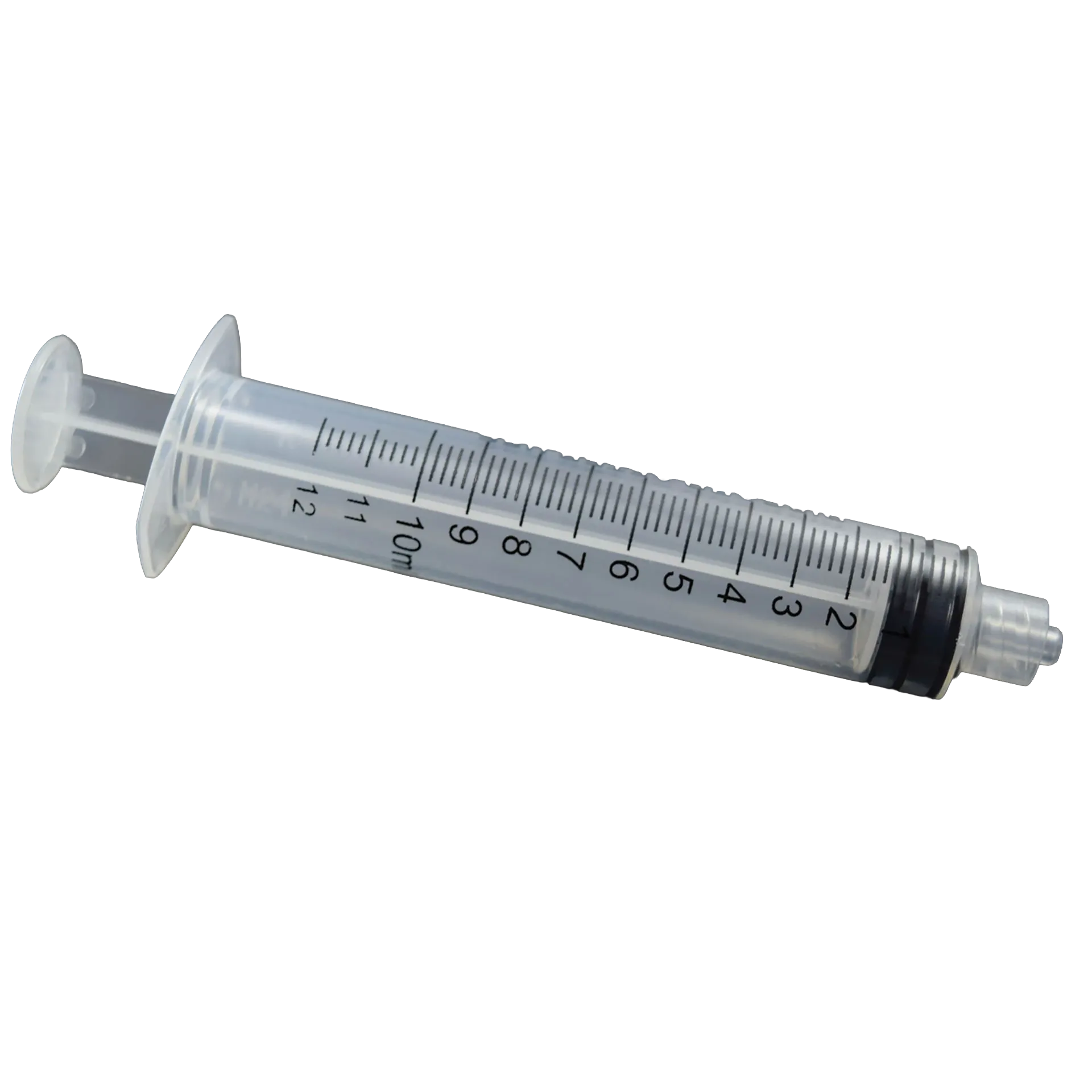 Air-Tite 10cc Syringe,"Clear syringe with black plunger seal"