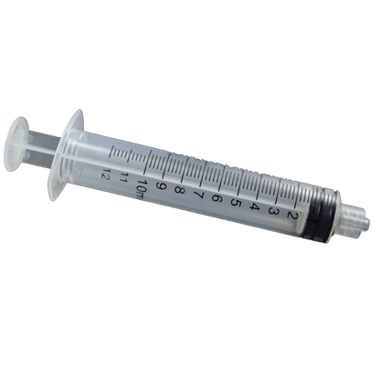 Air-Tite 10cc Syringe,"Clear syringe with black plunger seal"