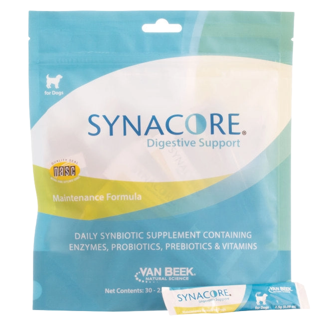 Synacore® for Dogs & Cats,"Front of supplement pouch with single packet"