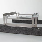 Floating Straw Rack,"Metal rack with serrated rails and foam float insert"
