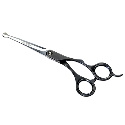 Andis® Premium Shears,"Black hair shears with finger rest and silver blades"