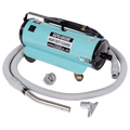 Rapid Groom Professional Groomer,"Blue cylindrical grooming vacuum with hose and attachments"