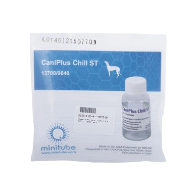 CaniPlus Chill,"Foil pouch with small white-capped vial"