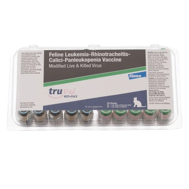 TruFel™ HCP+FELV (Feloguard Plus 3 + LvK),"Blister pack with multiple vaccine vials and carton insert"