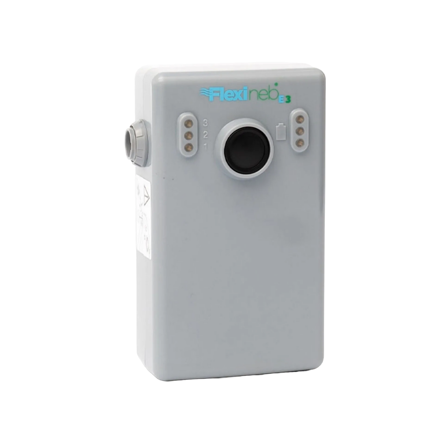 Flexineb® E3 Controller Kit and Battery Connector Cable,"Gray controller unit with front button and side port"