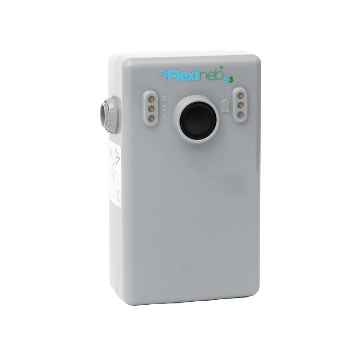 Flexineb® E3 Controller Kit and Battery Connector Cable,"Gray controller unit with front button and side port"