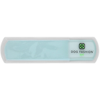 Glass Nail File,"Light blue glass nail file in clear plastic sleeve"