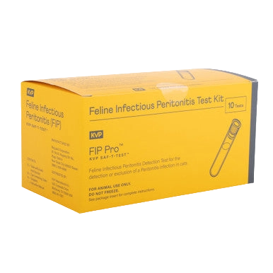 FIP Pro™ Feline Peritonitis,"Yellow test kit box with test tube illustration"
