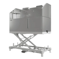 Dog Grooming Electric Tub with Sliding Door by Waggz,"Stainless steel grooming tub on lift base with sliding door"