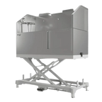 Dog Grooming Electric Tub with Sliding Door by Waggz,"Stainless steel grooming tub on lift base with sliding door"