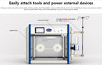 ICU 160 V2 by Rcom USA,"Incubator on wheeled stand with IV pole and outlet box"