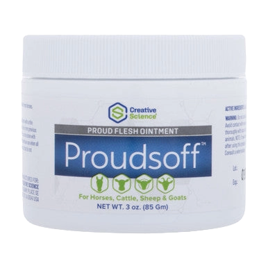 Proudsoff™,"White ointment jar with ribbed screw-top lid"