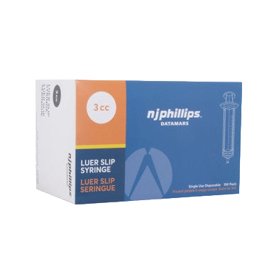 Small Syringes without Needles,"Box packaging for 3 cc syringes"