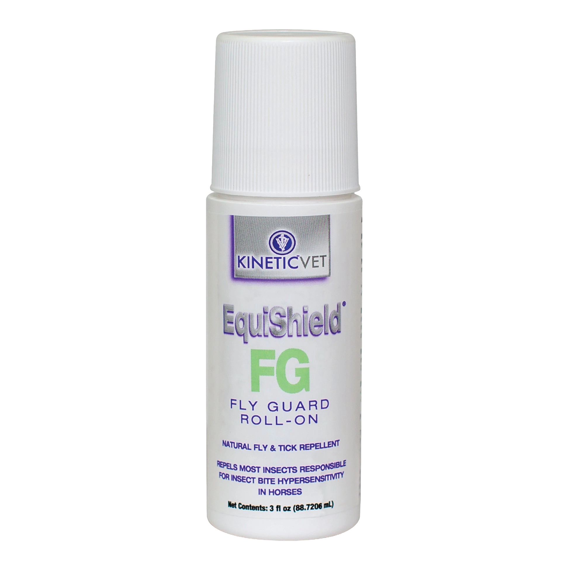 EquiShield® FG (Fly Guard) Roll-On and Salve,"White roll-on bottle with ribbed cap"