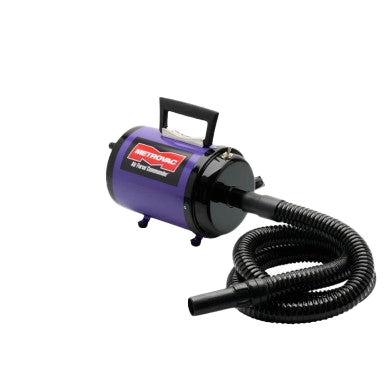 Air Force Commander Two Speed Dryer,"Purple canister dryer with black hose and handle"