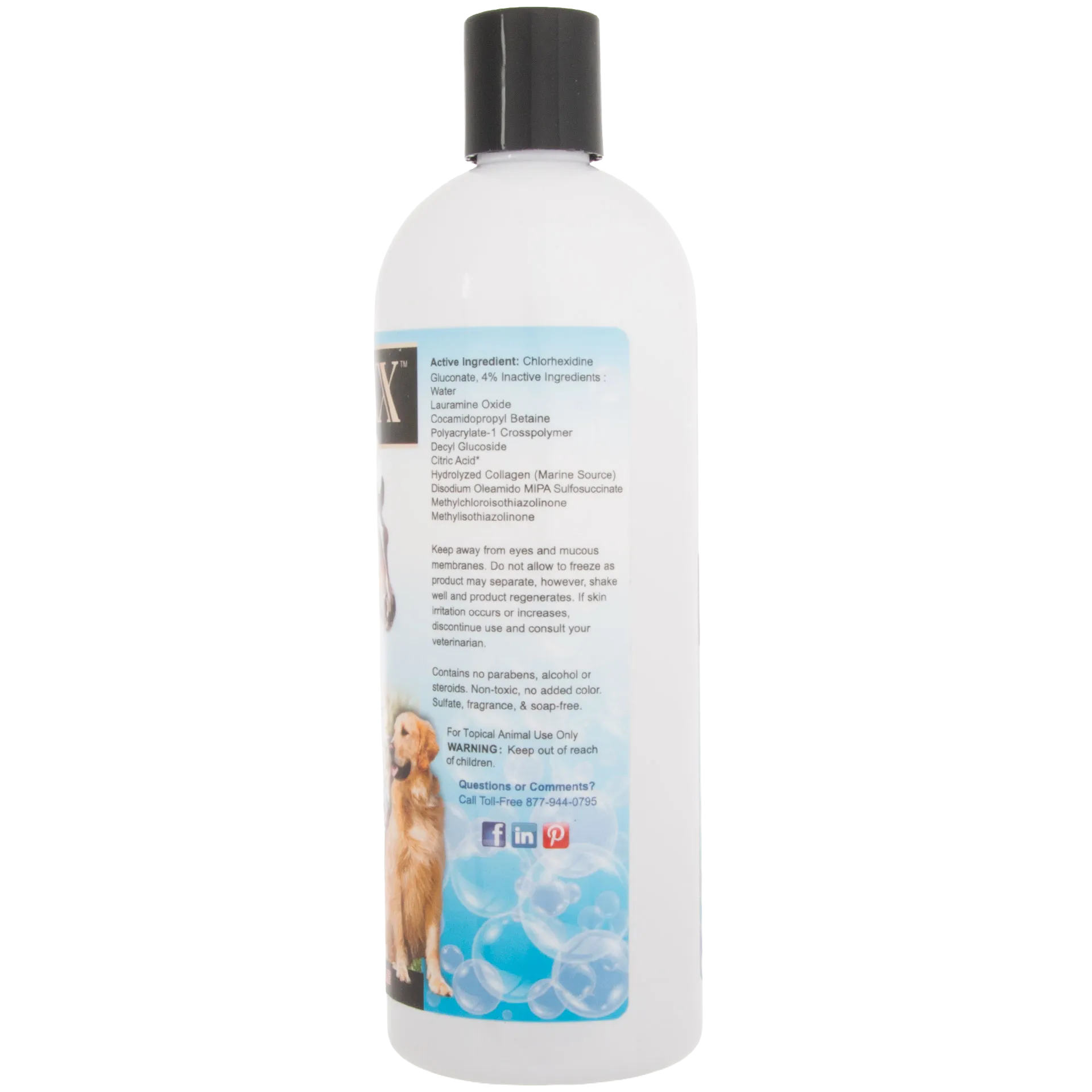 Banixx® Medicated Shampoo,"White bottle with black cap and side label"