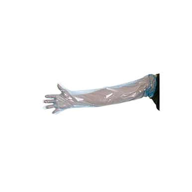 Super Dex Sterile,"Clear shoulder-length glove with blue cuff ring"