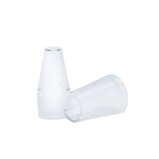 iSperm Sampling Chips,"Two clear tapered sampling cups, one upright and one sideways"