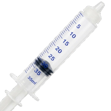 Puppywamer Latchons Syringe Nipple Feeders,"Clear syringe feeder with white nipple tip"