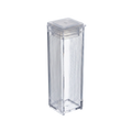 Quick Check Cuvettes w/lids,"Clear ribbed cuvette holder with lid"