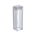 Quick Check Cuvettes w/lids,"Clear ribbed cuvette holder with lid"