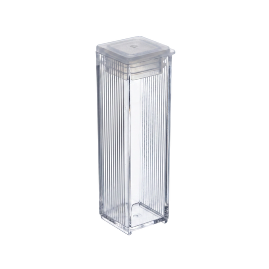 Quick Check Cuvettes w/lids,"Clear ribbed cuvette holder with lid"
