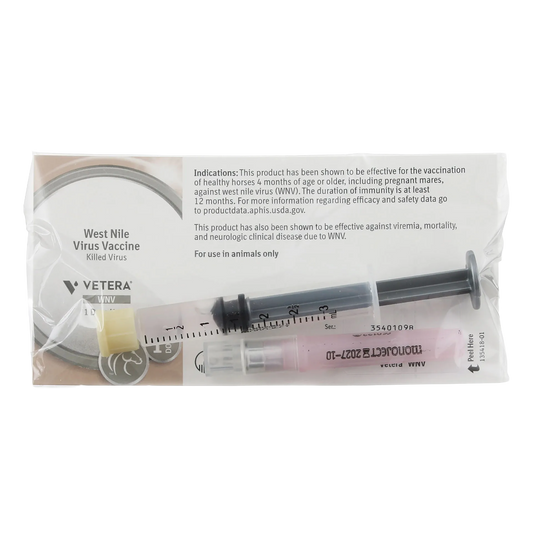 VETERA® WNV,"Pre-filled syringe and vial in sealed plastic pouch"