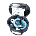 Flexineb® System Storage Case,"Open black storage case with blue mask and accessories"