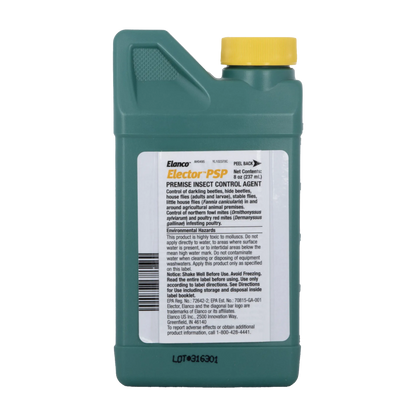 Elector PSP Premise Spray,"Green plastic bottle with yellow cap and front label"
