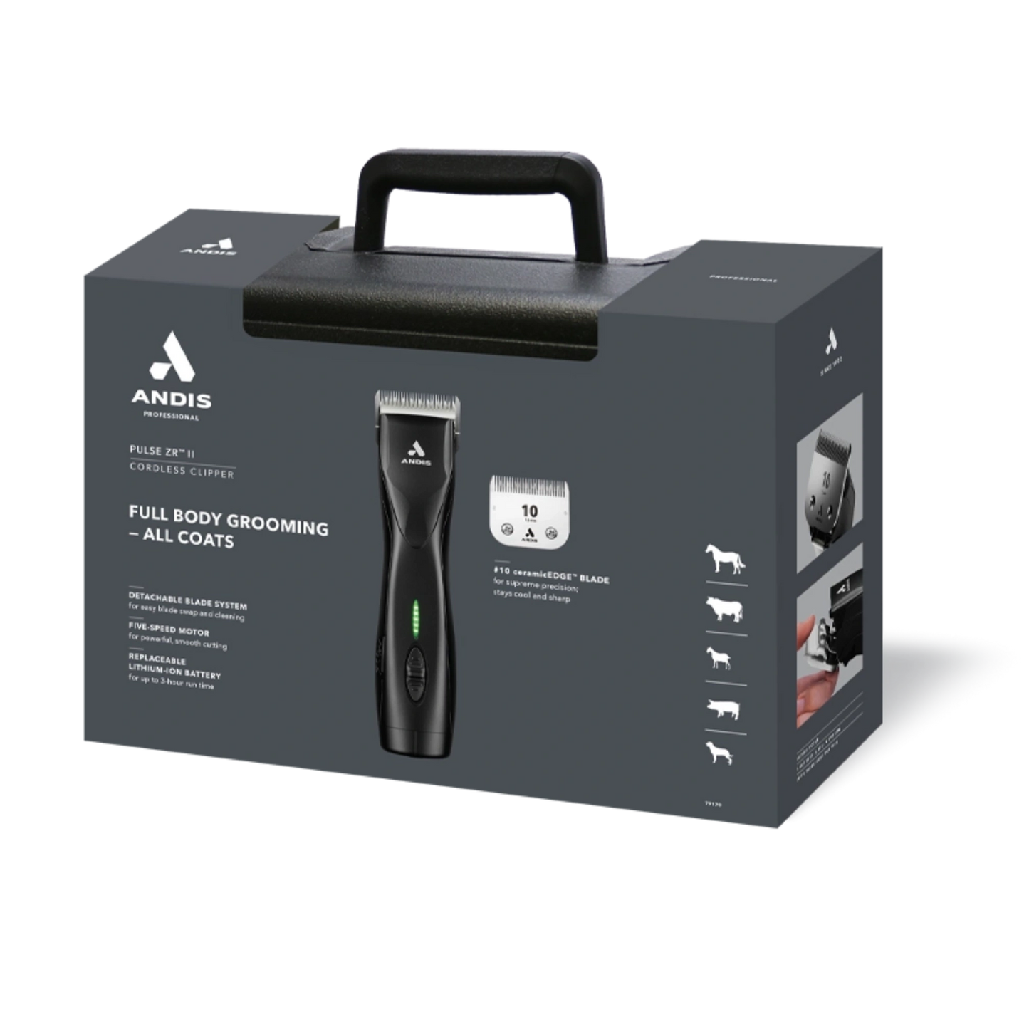 Pulse ZR II Detachable Blade Clipper with 10CeramicEdge blade by Andis