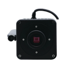 MegaVID WiFi 12MP Camera,"Front view of square camera with cable and exposed sensor"