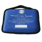 Microwavable Pet Bed Warmer,"Blue pet warming pad with black fabric trim"
