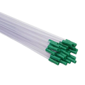 Sterile Insemination Pipette with Green Flex Tip Adapter,"Bundle of clear pipettes with green tip adapters"