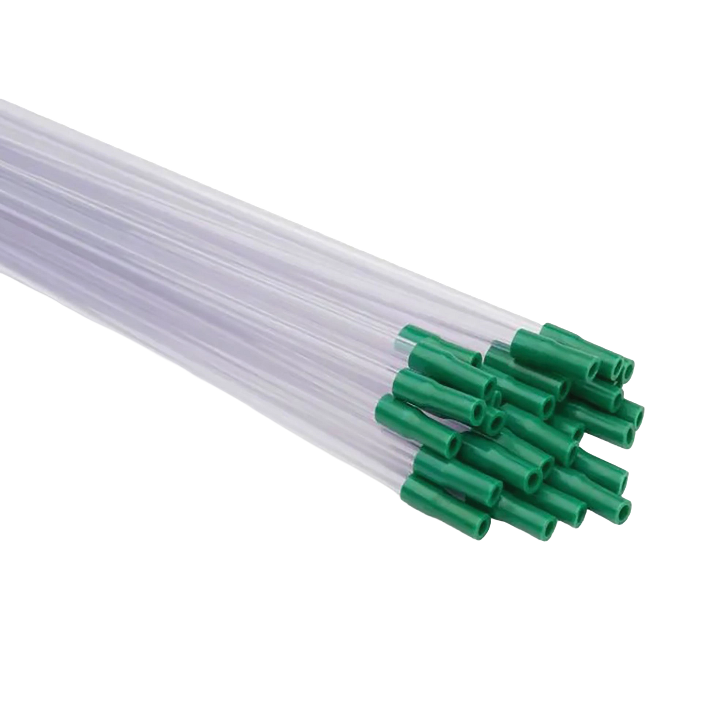 Sterile Insemination Pipette with Green Flex Tip Adapter,"Bundle of clear pipettes with green tip adapters"