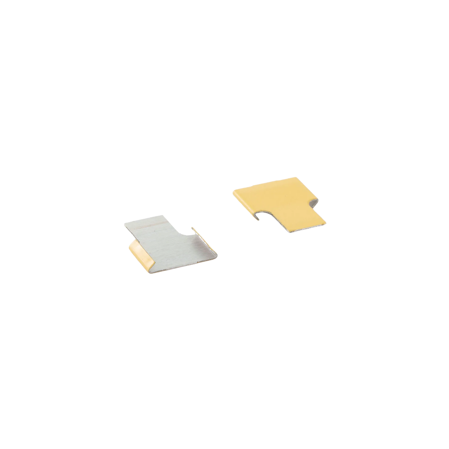 Cane Tabs,"Two metal tabs with curved notches"
