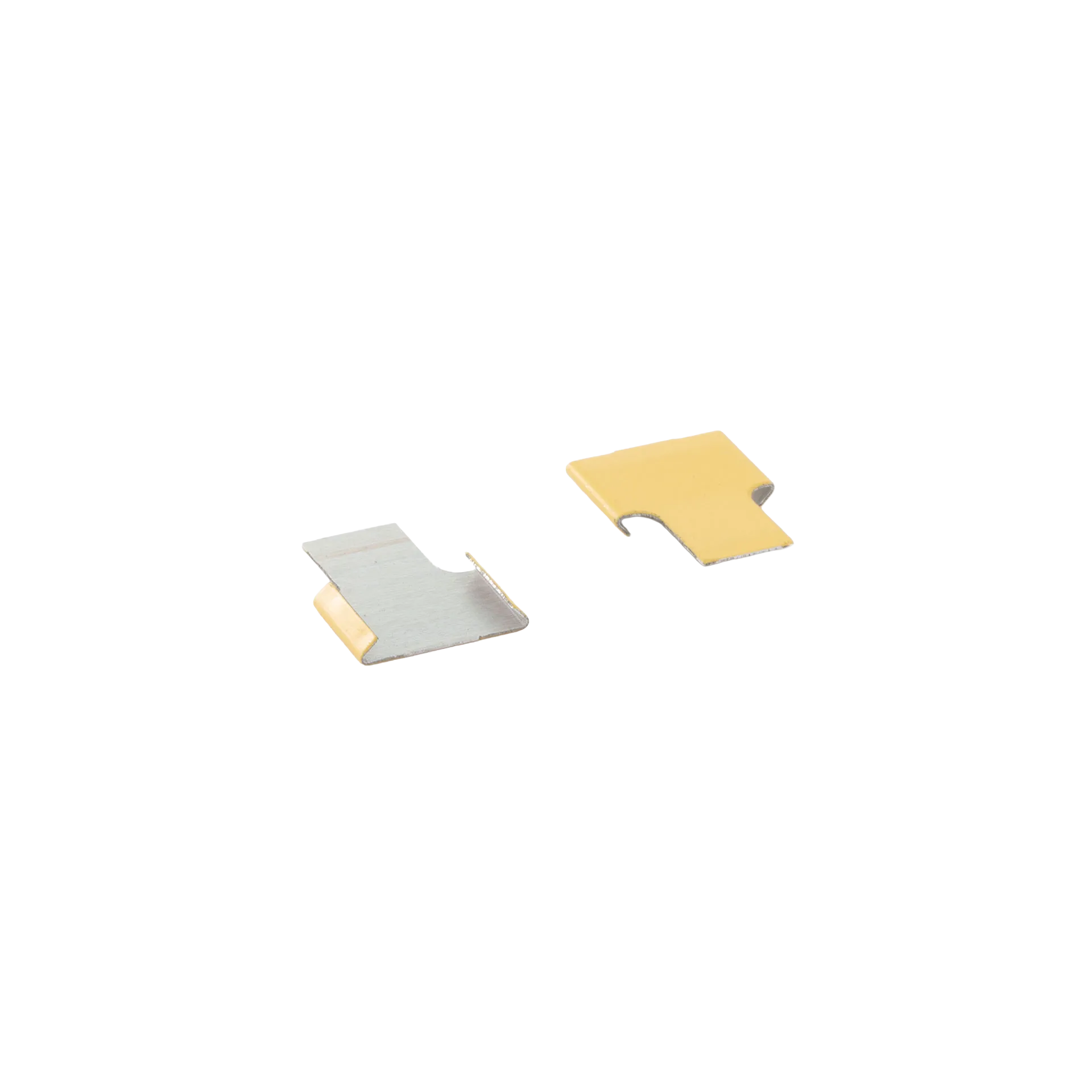 Cane Tabs,"Two metal tabs with curved notches"