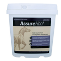 Assure® Hoof,"White plastic supplement tub with front label and snap lid"