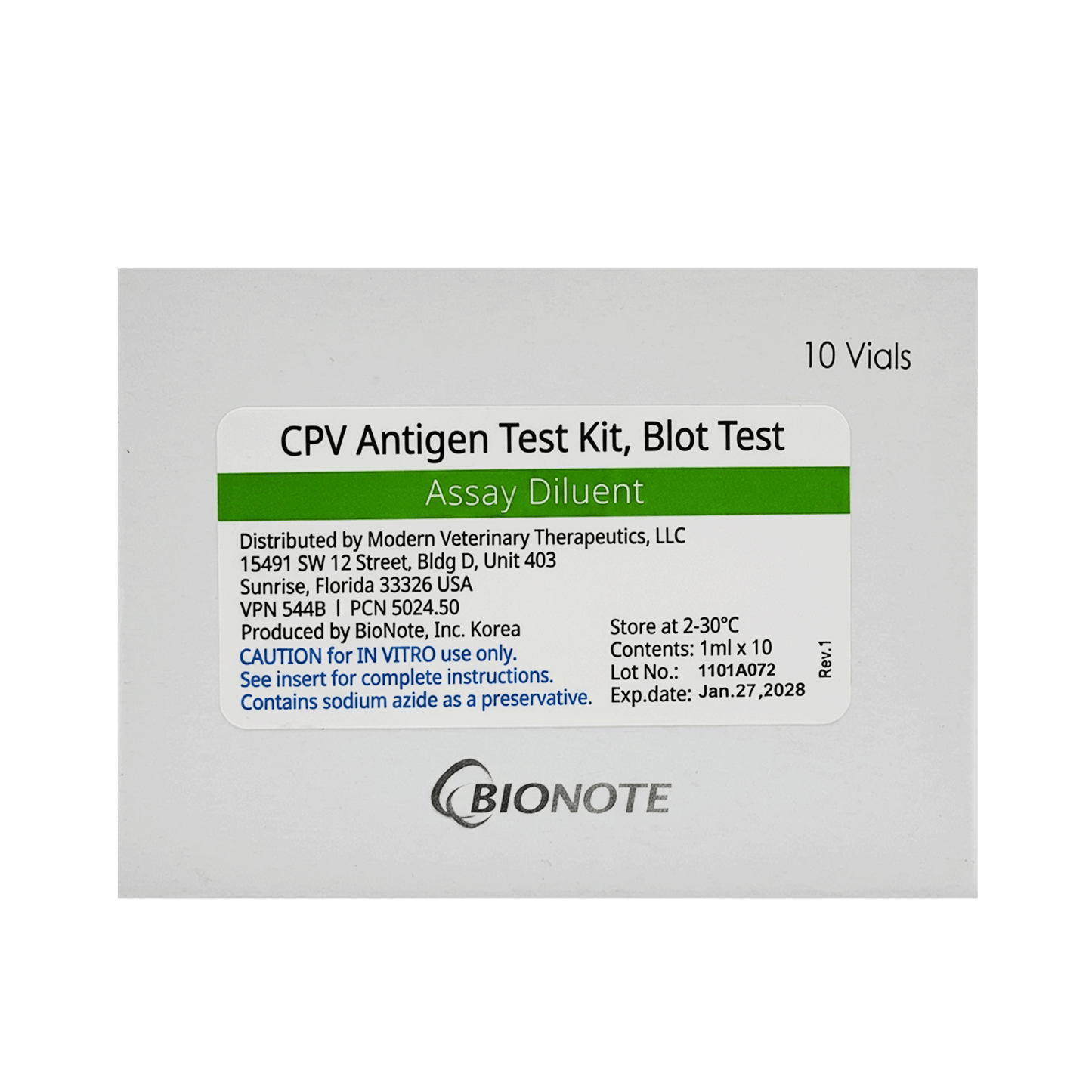 Antigen Canine Parvovirus Rapid Test Kit